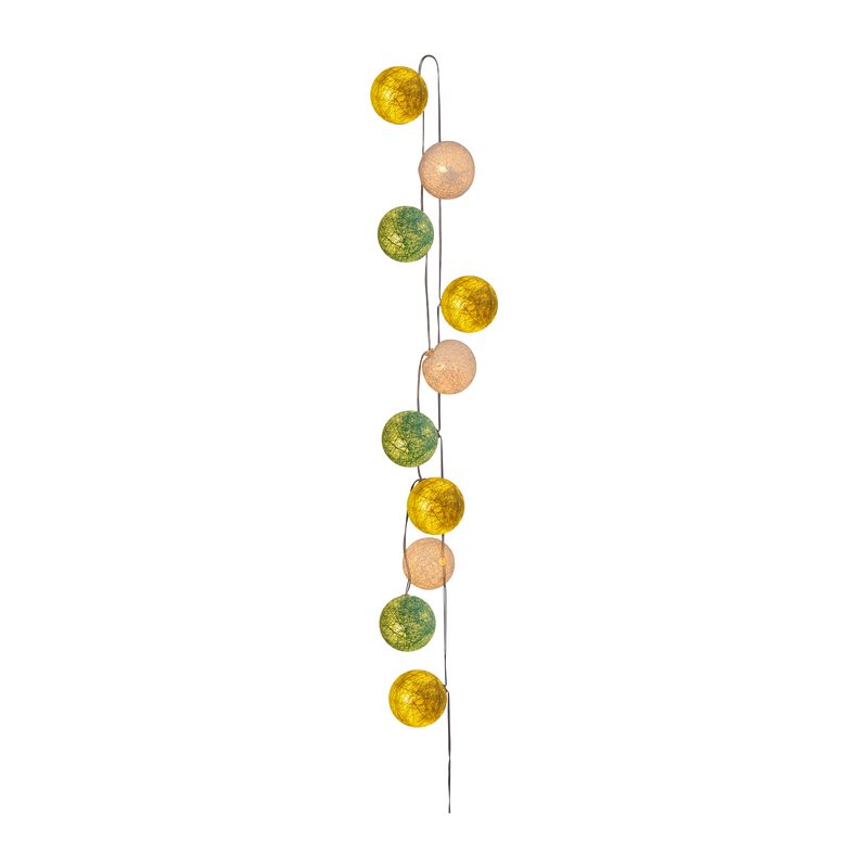 Guirlande lumineuse boule KIMY coloris vert