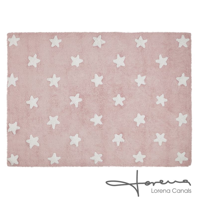 Tapis STARS coloris rose 120 x 160 cm
