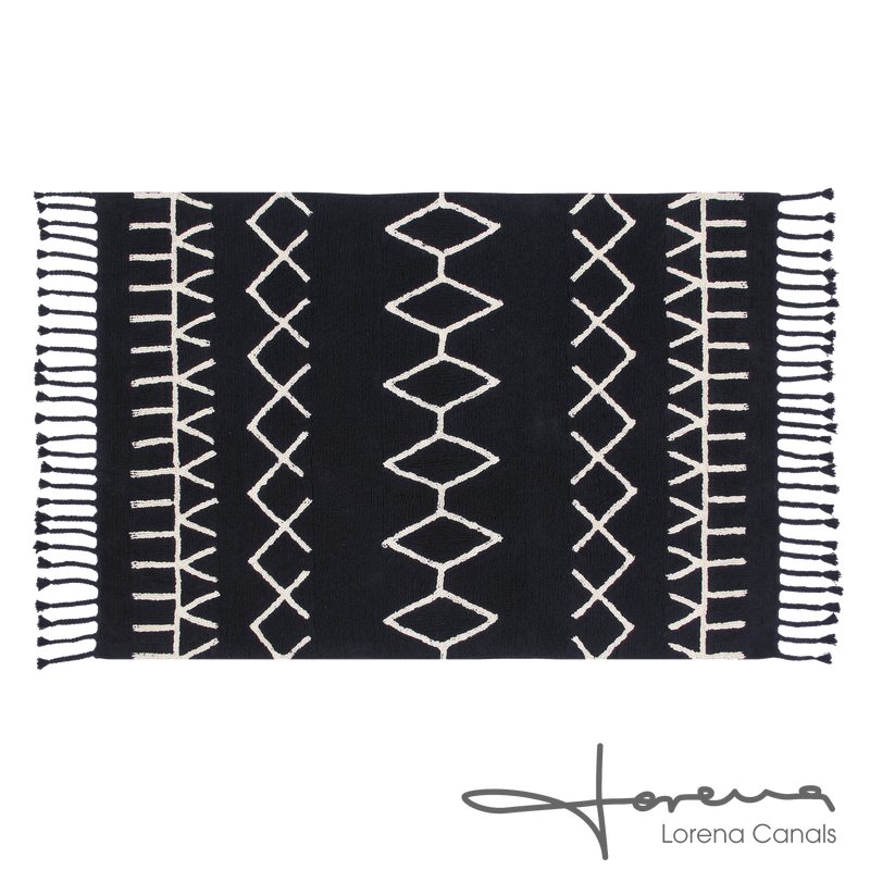 Tapis BERBERE coloris noir 140 x 200 cm