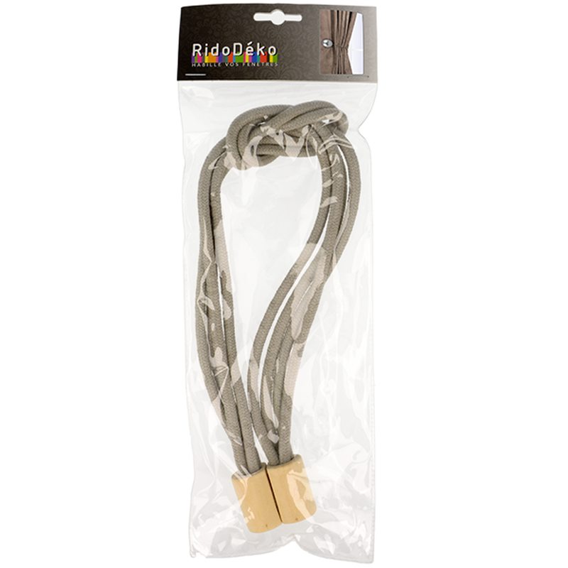 Embrasse aimantée AGATHA coloris taupe