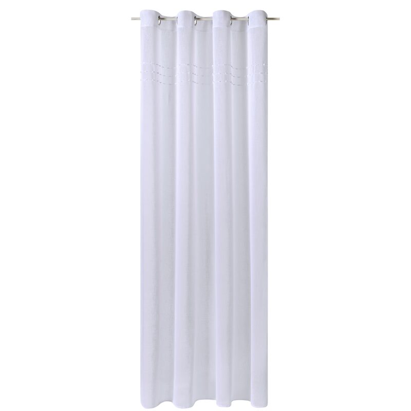 Voilage BORELY coloris blanc 140 x 240 cm