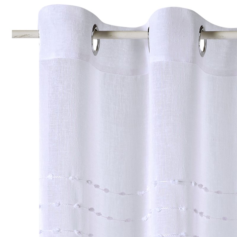 Voilage BORELY coloris blanc 140 x 240 cm