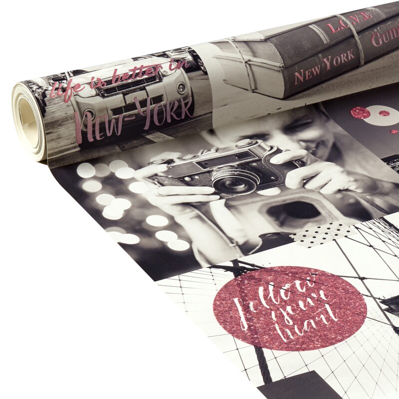 Papier peint CITY GLAM coloris gris sépia