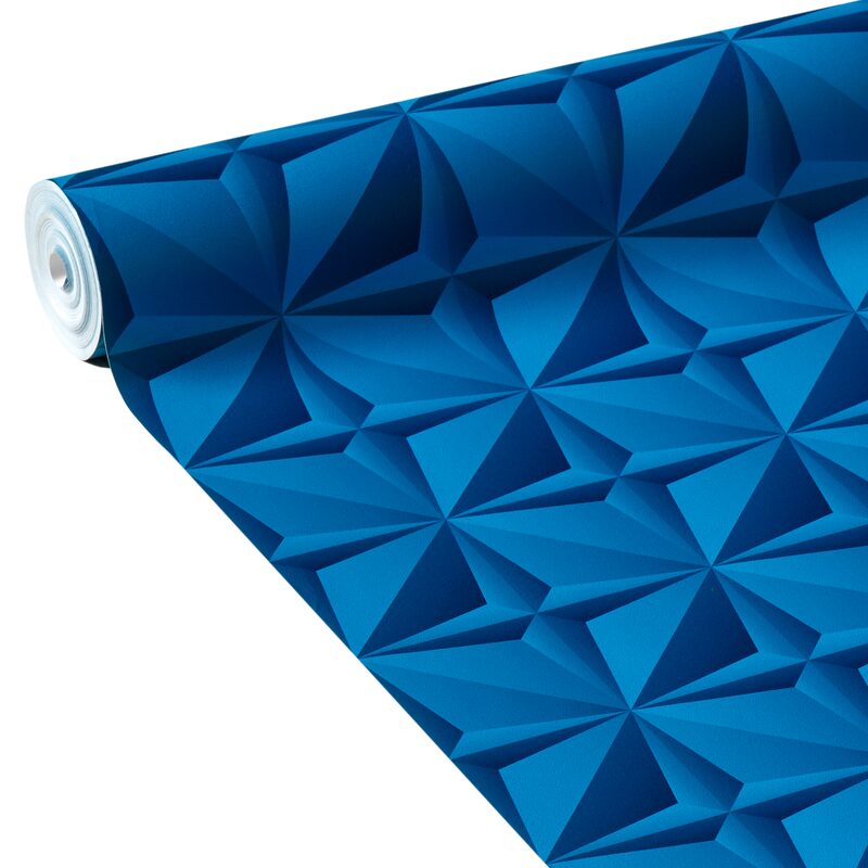 Papier peint intissé PLAYTIME coloris bleu drapeau