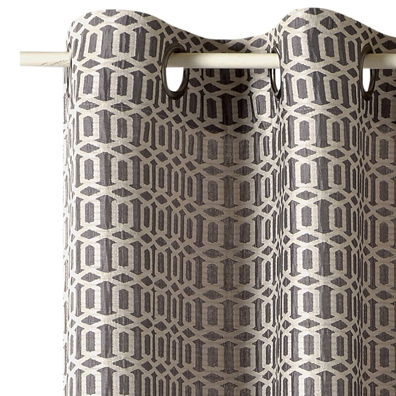 Rideau MARANELLO coloris gris moyen 135 x 240 cm