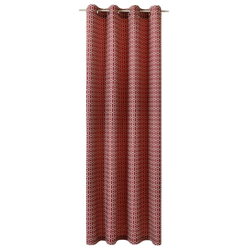 Rideau MARANELLO coloris rouge grenadine 135 x 240 cm