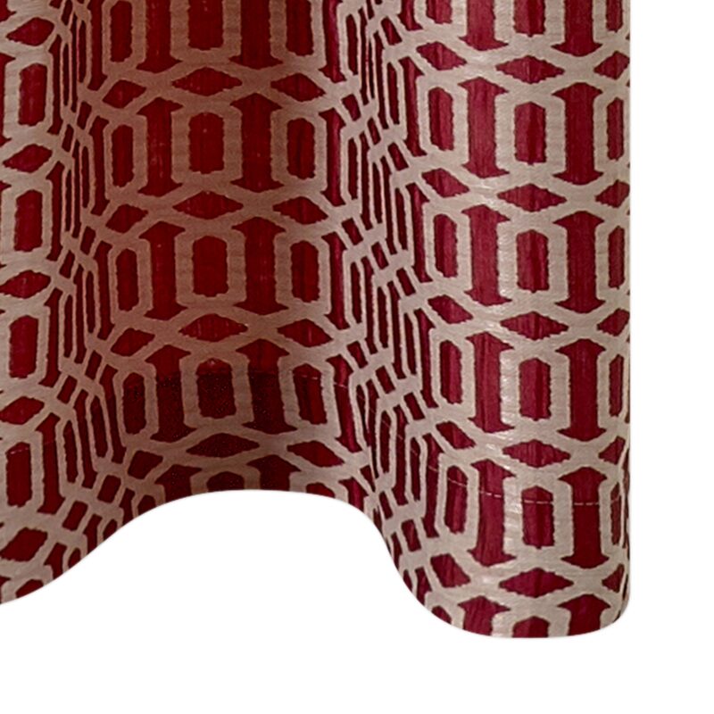 Rideau MARANELLO coloris rouge grenadine 135 x 240 cm
