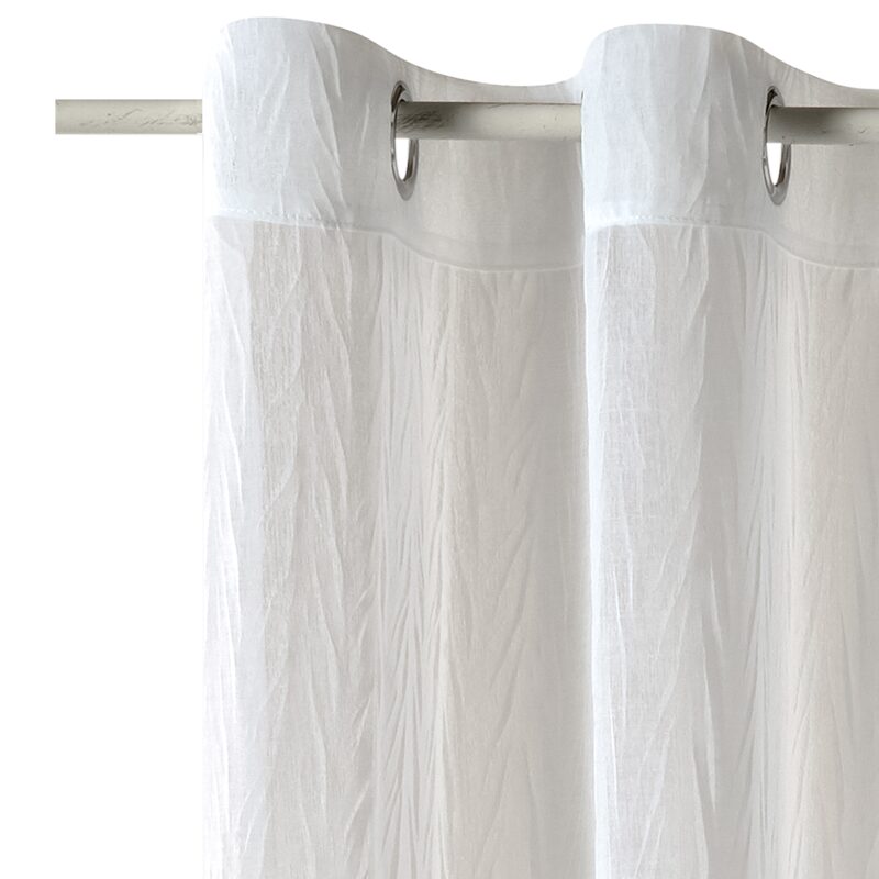 Voilage ONDINE coloris blanc 140 x 240 cm