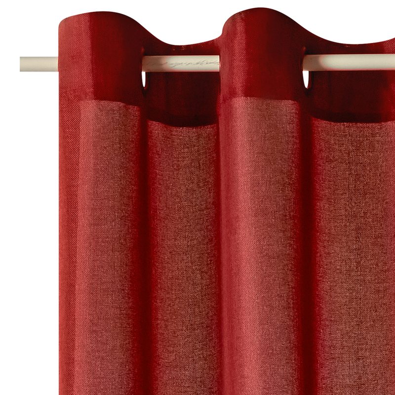 Rideau VOLCANIC coloris rouge coquelicot 140 x 260 cm