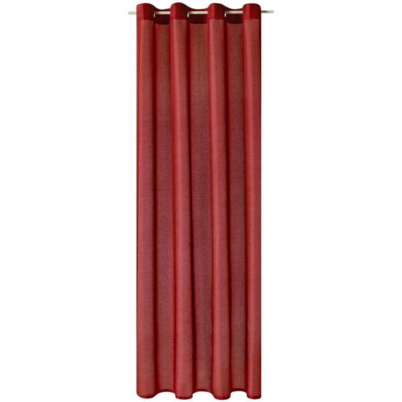 Rideau VOLCANIC coloris rouge coquelicot 140 x 260 cm