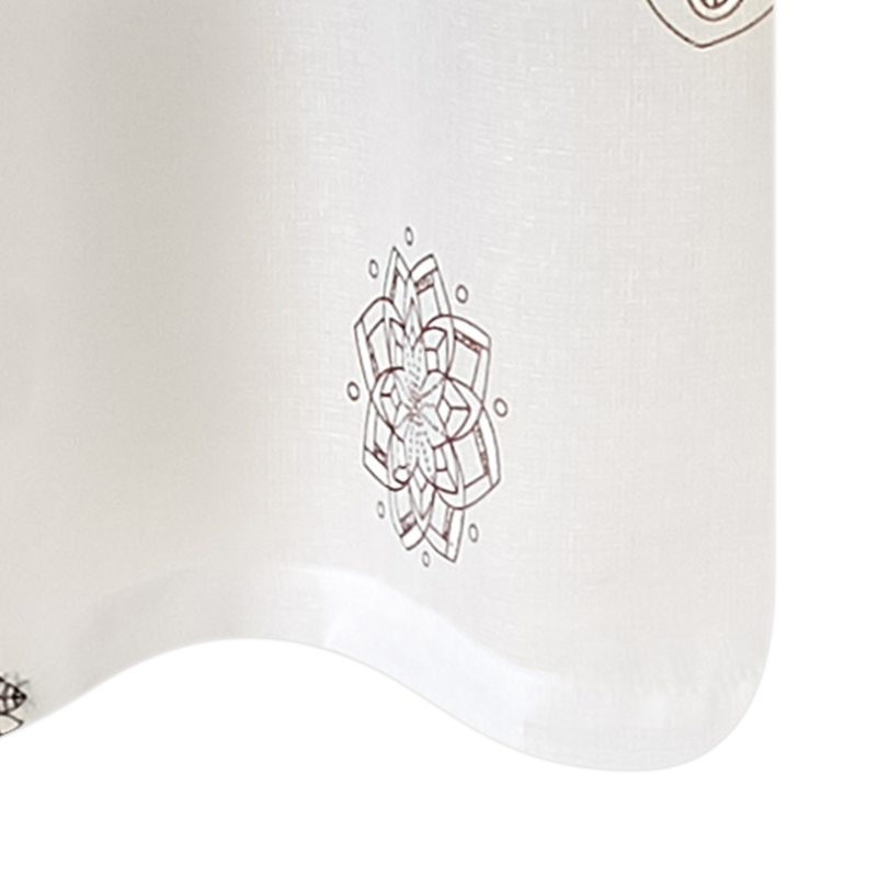 Voilage MANDALA coloris blanc 140 x 240 cm