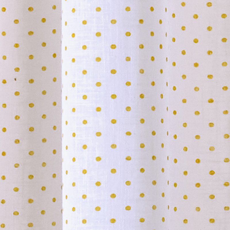 Voilage MILLE POIS coloris jaune 150 x 240 cm