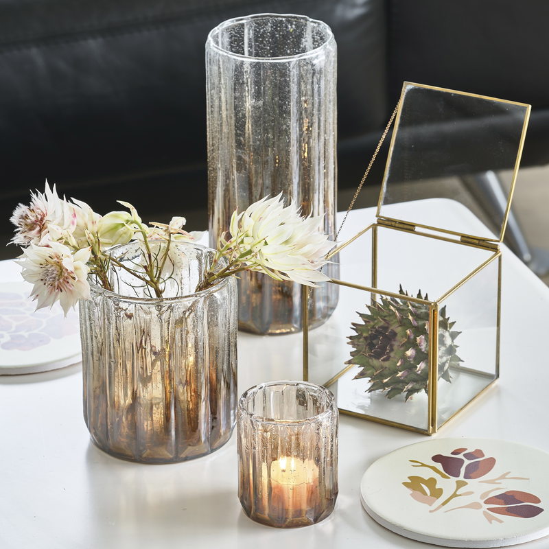 Vase FLORIA coloris brun