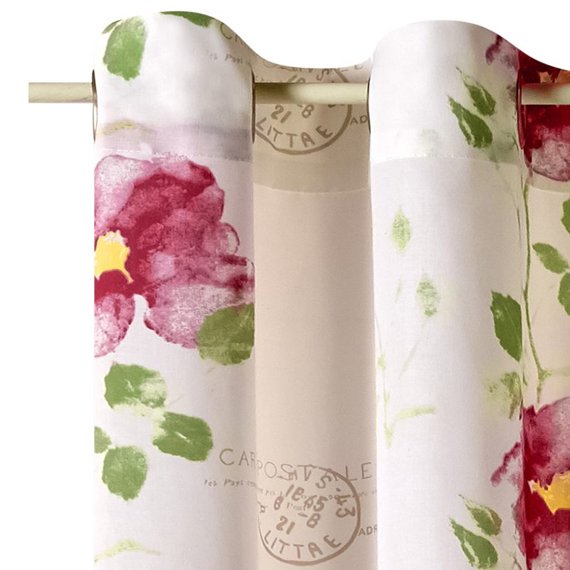 Voilage VERONA coloris rose 135 x 260 cm