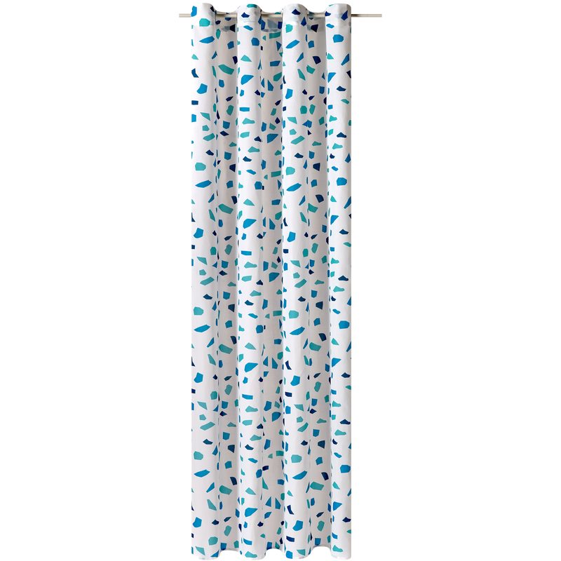 Rideau TERRAZZO coloris bleu 135 x 260 cm