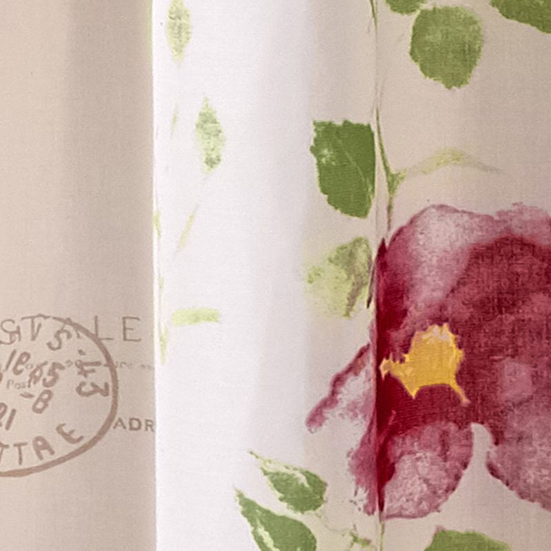 Voilage VERONA coloris rose 135 x 260 cm