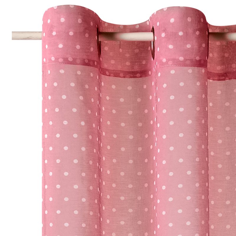 Voilage LILOU coloris rose 135 x 240 cm