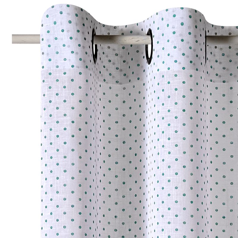 Voilage MILLE POIS coloris vert 150 x 240 cm