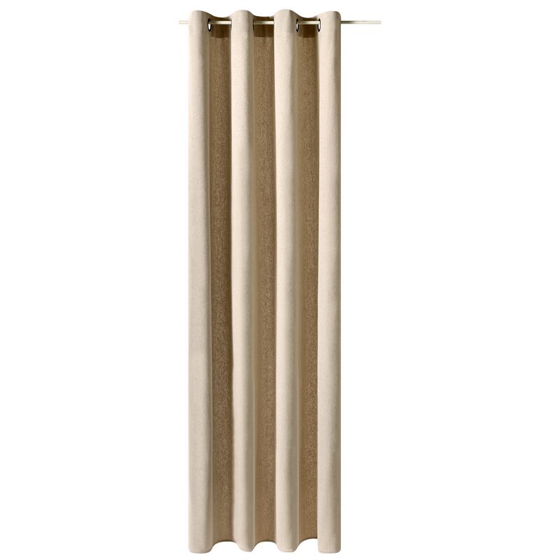 Rideau BRUSH coloris beige 135 x 240 cm