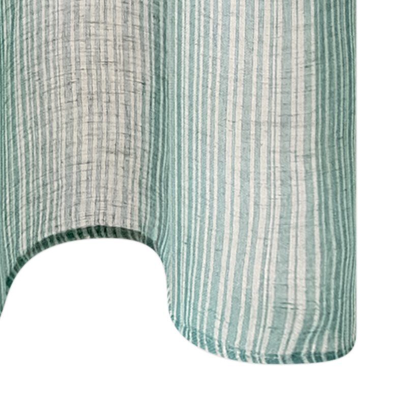 Voilage BAMBOU coloris bleu vert 140 x 280 cm