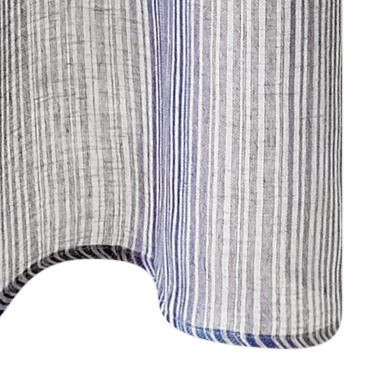Voilage BAMBOU coloris bleu 140 x 280 cm