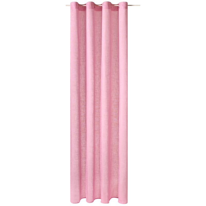 Voilage ASPECT LIN coloris rose tendre 145 x 260 cm