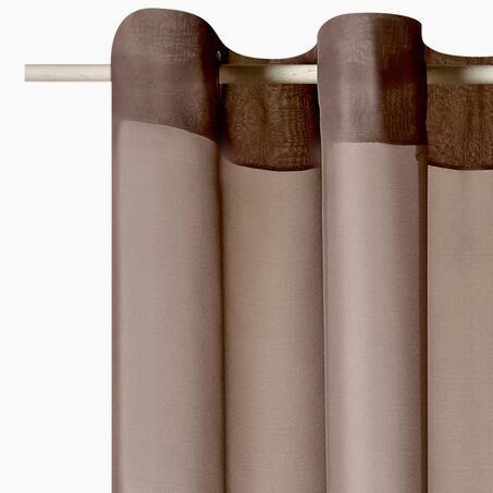 Voilage VOILE CHIC coloris taupe 145 x 240 cm