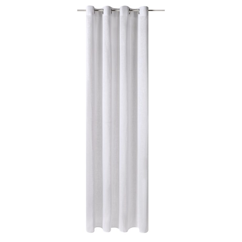 Voilage ASPECT LIN coloris blanc 145 x 260 cm