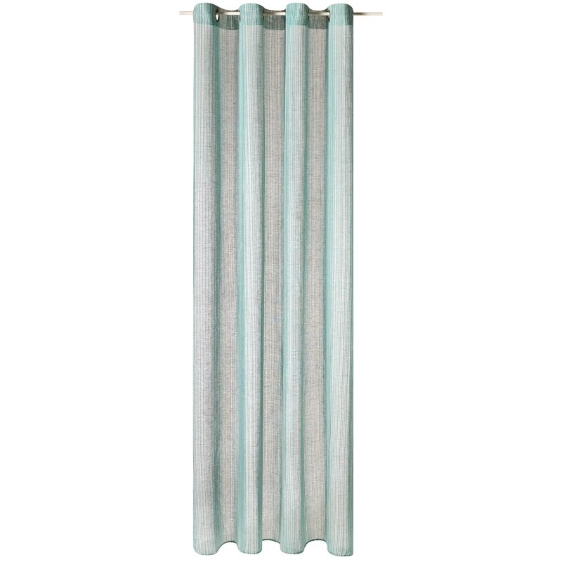 Voilage BAMBOU coloris bleu vert 140 x 280 cm