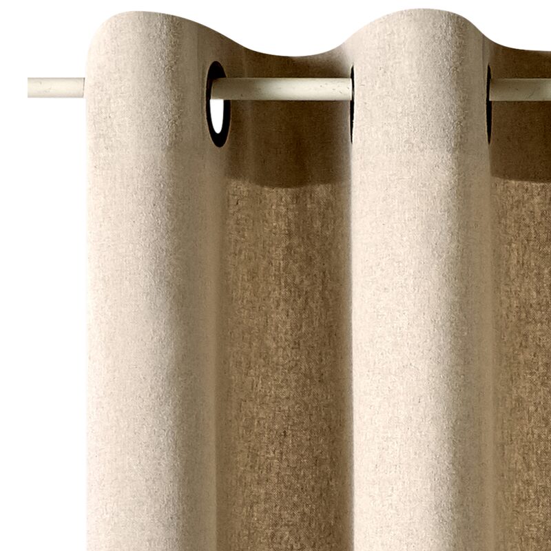 Rideau BRUSH coloris beige 135 x 240 cm