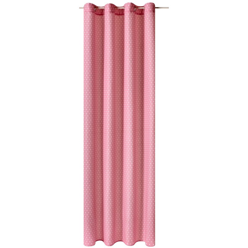 Rideau LILOU coloris rose bonbon 135 x 260 cm