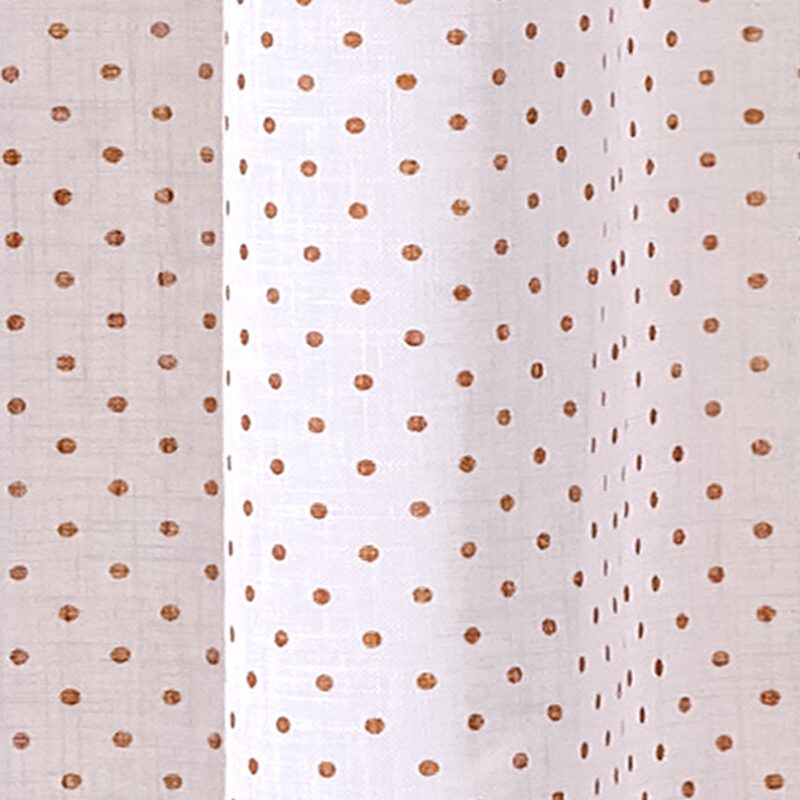 Voilage MILLE POIS coloris orange 150 x 240 cm