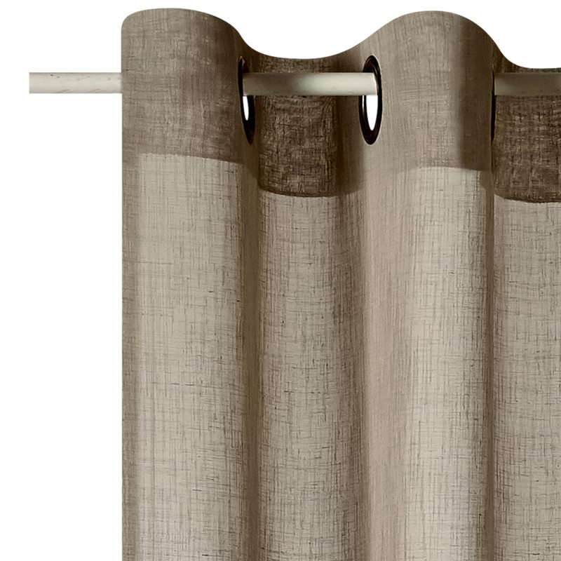 Voilage LINETTE coloris chocolat 145 x 240 cm