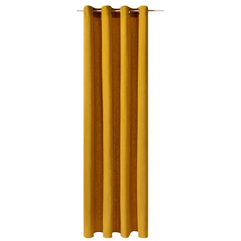 Rideau BRUSH coloris jaune 135 x 240 cm