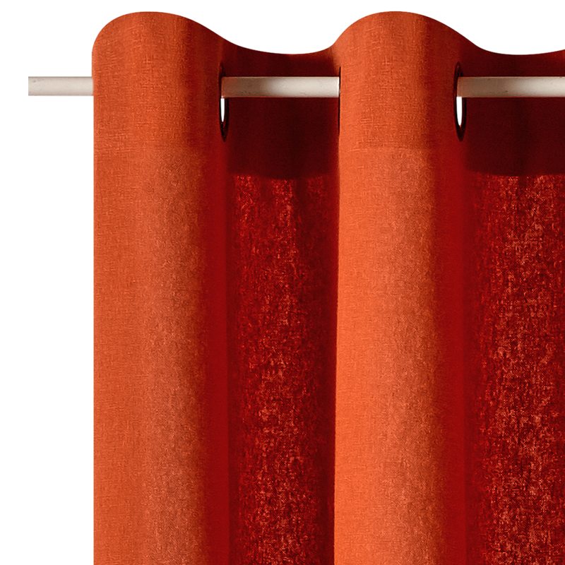 Rideau BRUSH coloris orange 135 x 240 cm