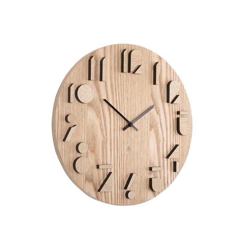 Horloge en bois SHADOW coloris naturel