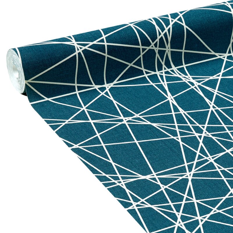 Papier peint intissé MIKADO BY E. RIVASSOUX coloris bleu pétrole
