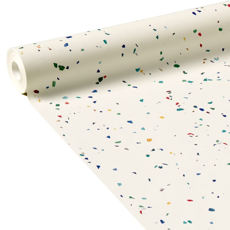 Papier peint intissé TERRAZZO coloris blanc