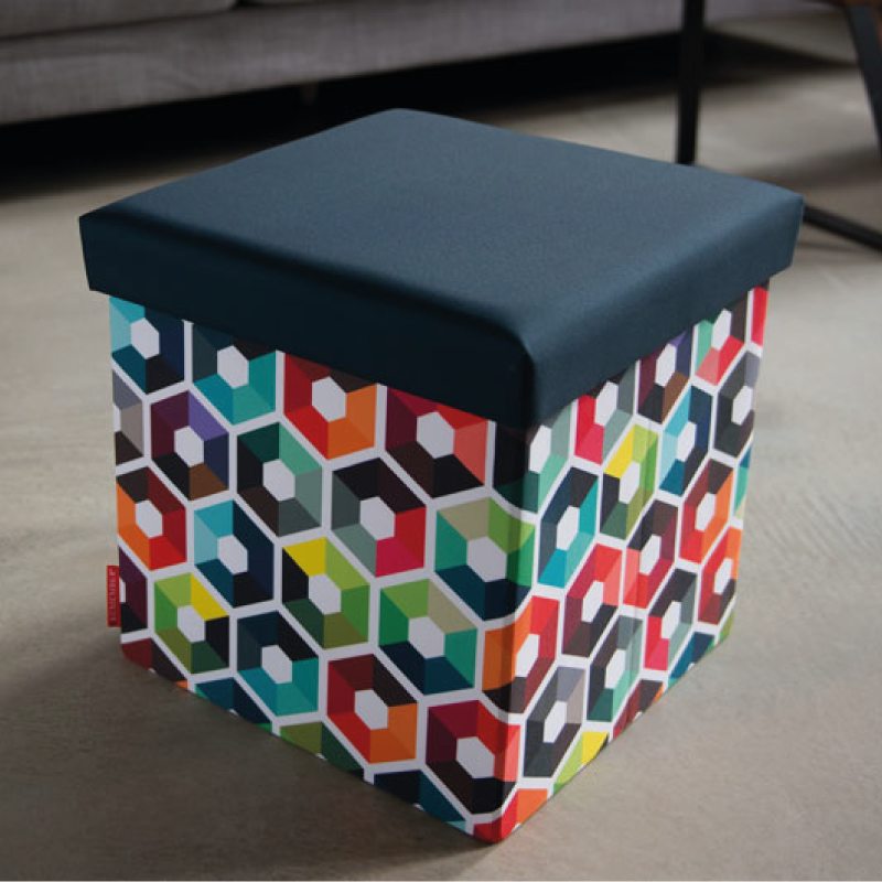 Boîte de rangement HEXAGON coloris multicolore