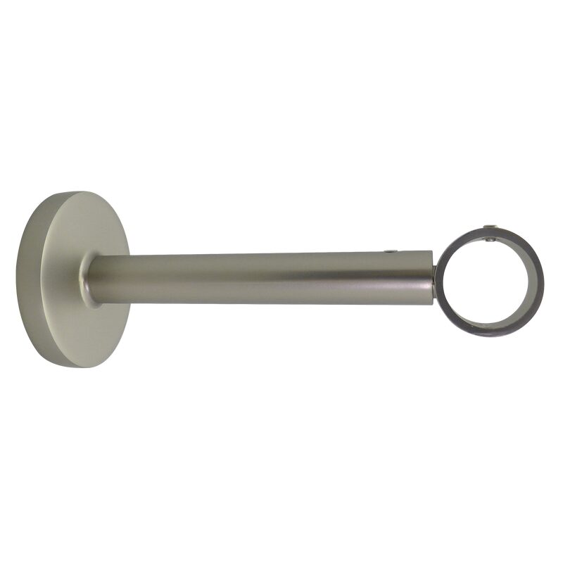 Support barre à rideau ZEN coloris nickel givré diamètre barre 2,8 cm longueur extensible de 10,8 à 16 cm