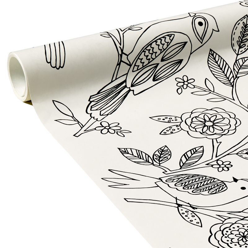 Frise intissée COLORMI BIRDS coloris blanc