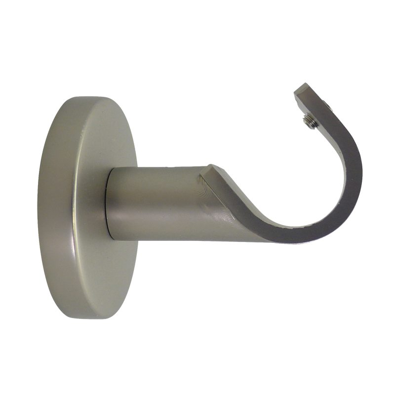 Support barre à rideau ZEN coloris nickel givré diamètre barre 2,8 cm longueur 6 cm