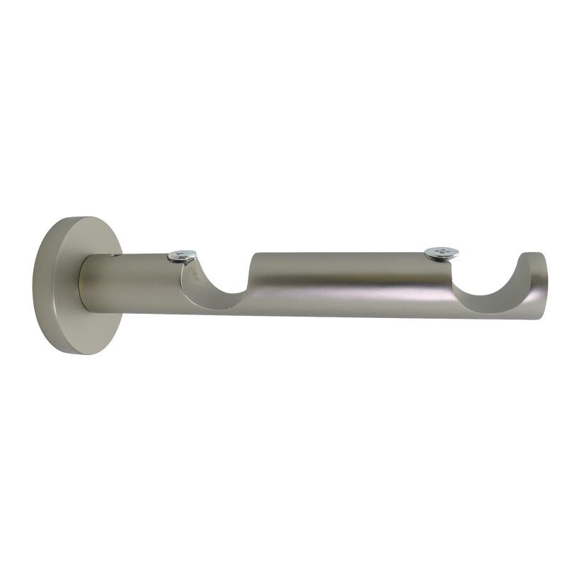 Support barre à rideau ZEN coloris nickel givré diamètre barre 2,8 cm longueur extensible de 8,5 à 16,5 cm