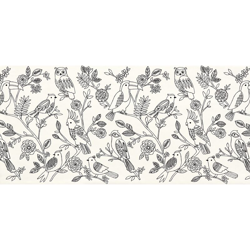 Frise intissée COLORMI BIRDS coloris blanc