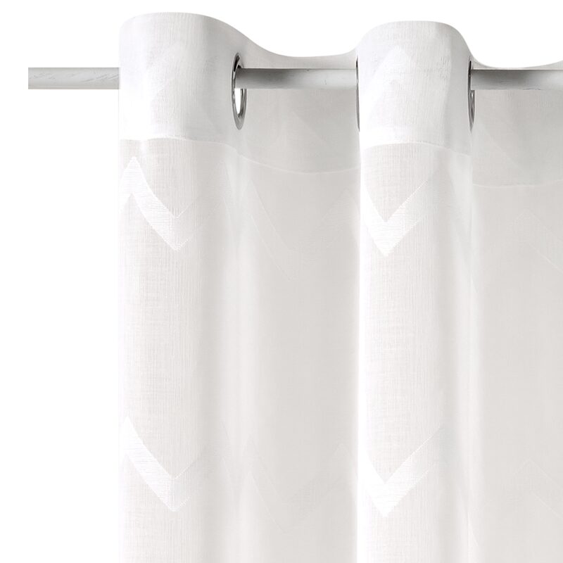 Voilage TWIST coloris blanc 140 x 240 cm