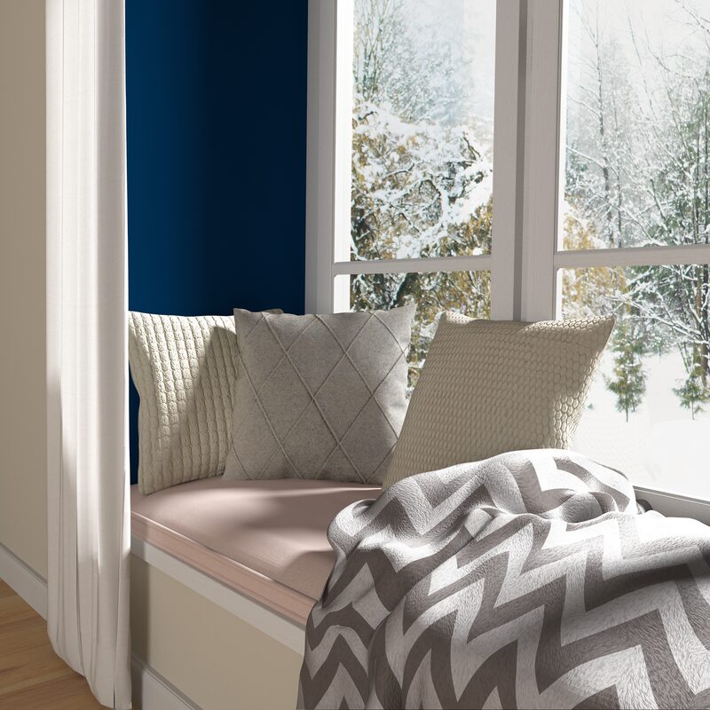 Coussin NAUREN coloris Gris clair 45 x 45 cm
