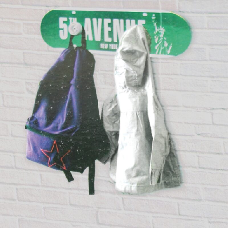Patère SKATE 5TH AVENUE coloris vert émeraude