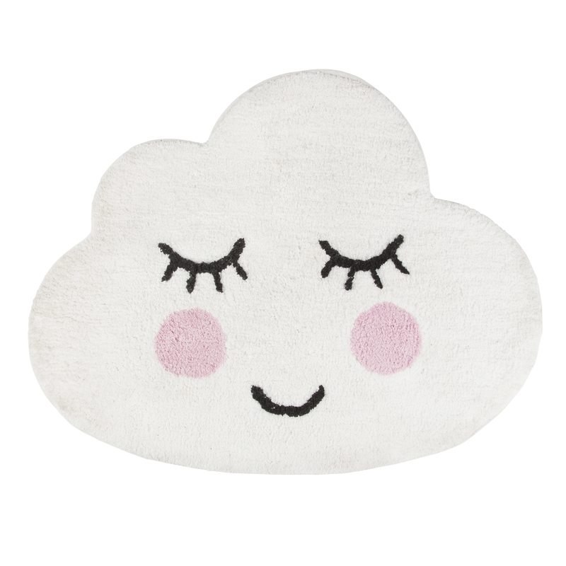 Tapis SWEET DREAMS SMILING coloris blanc 45 x 50 cm