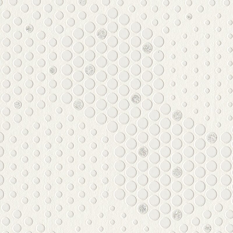 Papier peint intissé ABBY coloris blanc