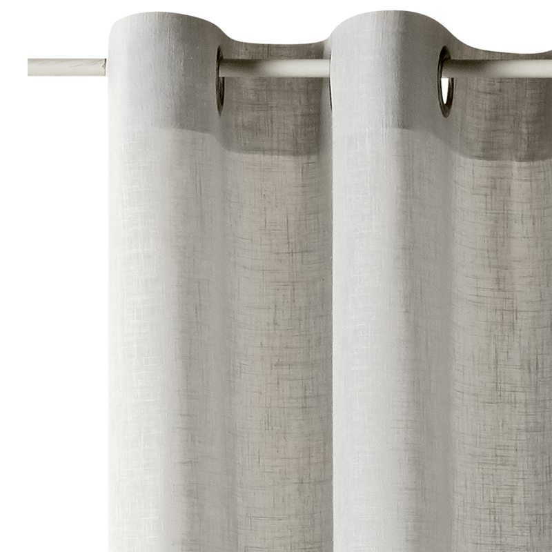 Voilage ASPECT LIN coloris Gris clair 145 x 260 cm